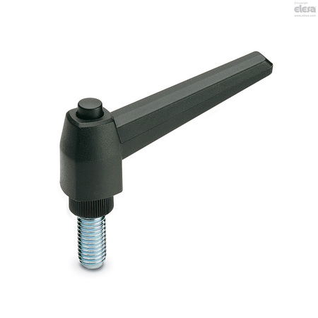 ELESA Zinc-plated steel threaded stud, MRX.63 p-M6x40 MRX-p